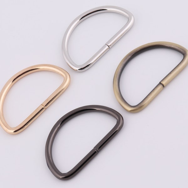 2" (50mm Inner) non welded dee ring metal d ring accessories purse d ring buckle strap rings bag hardware  2-4-10pcs