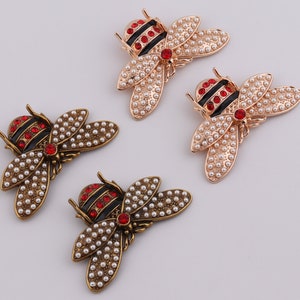 1-2-5 pcs metal bee purse label metal bag label personalized labels leather badge handbags hardware 78mm×49mm