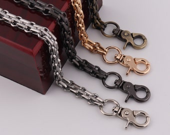 Cadena de bolsa bandolera de metal de 120 cm, cadena de bolso de alta calidad de 12 mm, cadena de bolso de hombro, cadena de mango de reemplazo 1-2 piezas