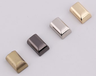 2-5-10 pcs rectangle zipper end metal zipper end clasps cord end caps zipper end for garment bags purse zipper 11mm×17mm