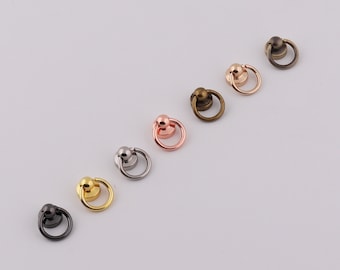 chain screw connector loop strap stud round rivet connector joint  bag purse belt leathercraft hardware 2-4-10 pcs/Pack