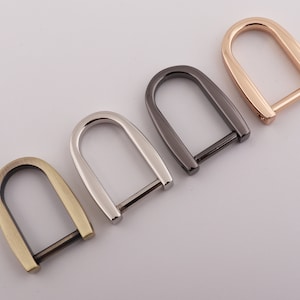 1/2"(14mm Inner)   horseshoe d ring bag connector u shape ring bag hardware bag clasp metal d ring screw d ring 2-4-10 pcs
