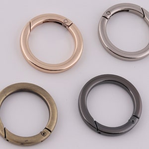 spring o ring clasps spring gate ring purse o ring round ring push gate snap hook 2-4-10pcs 1.25 32mm Inner