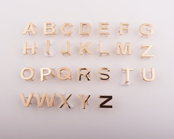 1-2-4-10 pcs metal 26 english letters purse label metal bag label personalized labels leather badge handbags hardware