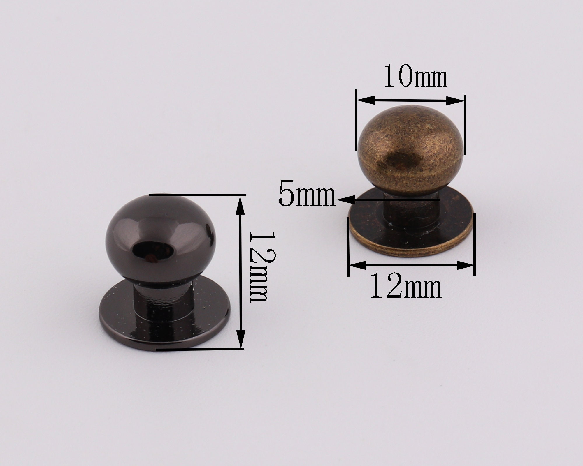 Screwed Rivet 10 Mm Metal Screw Rivets Round Head Screwed Rivets Leather Rivet Metal ...