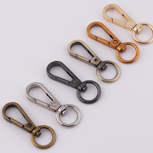 13mm Innerer Schwenkverschluss Schwenkhaken Metall drehbare Karabinerverschluss Drucktor KarabinerHaken Geldbörse Hardware 2-4-10 Stk