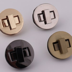 1-2-5 pcs circle bag lock purse twist lock metal lock turn lock purse lock purse hardware 35mm