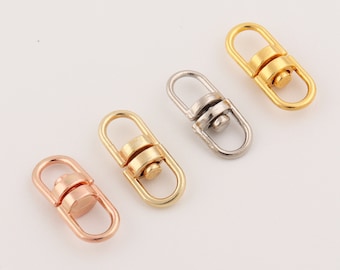 10-20-50 pcs （4mm inner）360º key ring connector swivel hooks connector ,swivel Joint,alloy Connector,keychain hook hardware DIY accessories
