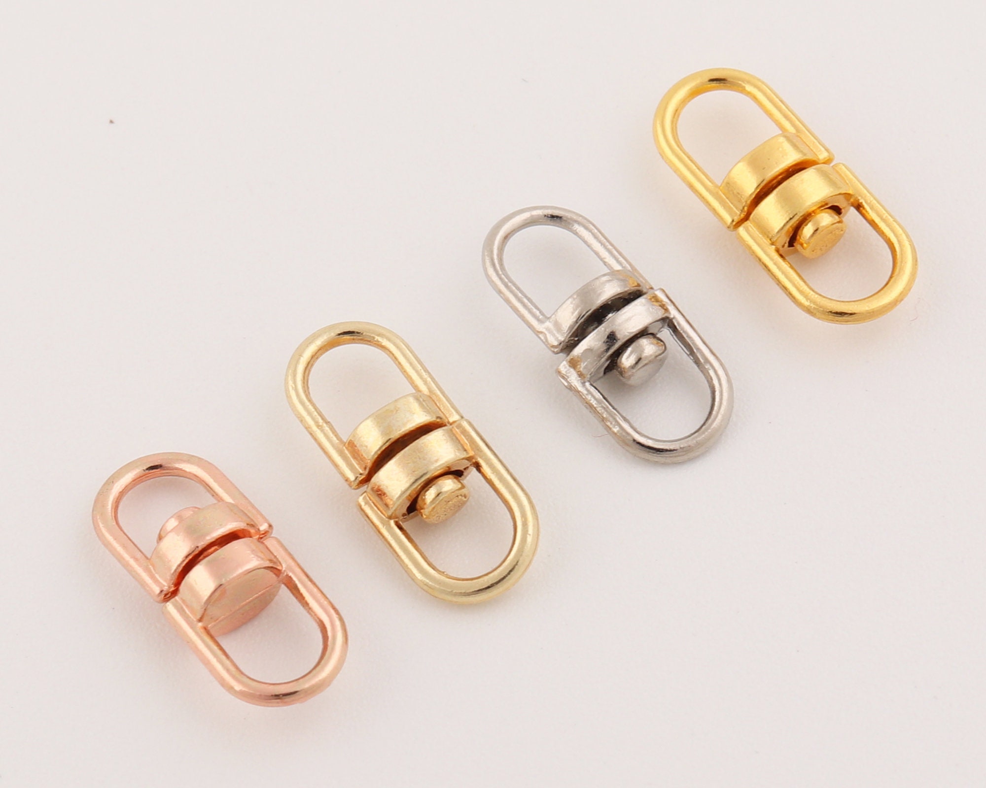 10-20-50 Pcs （4mm Inner）360º Key Ring Connector Swivel Hooks