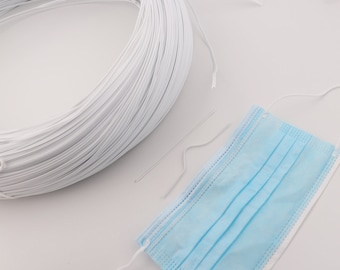 Noyau de bande d’ajusteur de nez de 3mm, liens blancs de torsion en plastique avec le fer, protection de pont de nez pour l’accessoire de masque de DIY