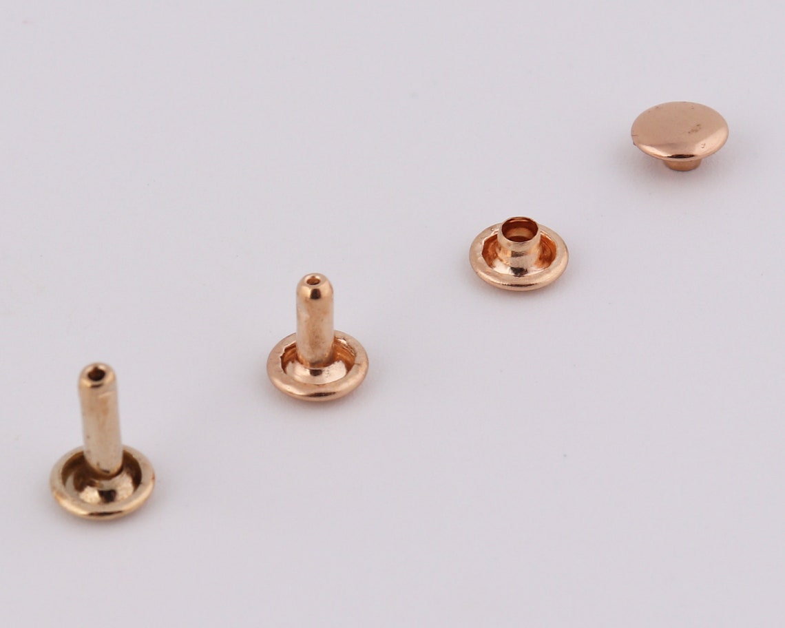 7×8mm 7×10mm Metal Rivets Double Cap Round Rivets Flat Rivets Leather ...