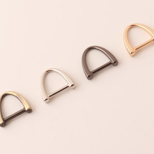 10mm Inner  metal d ring accessories purse d ring buckle strap rings bags hardware  2-4-10pcs