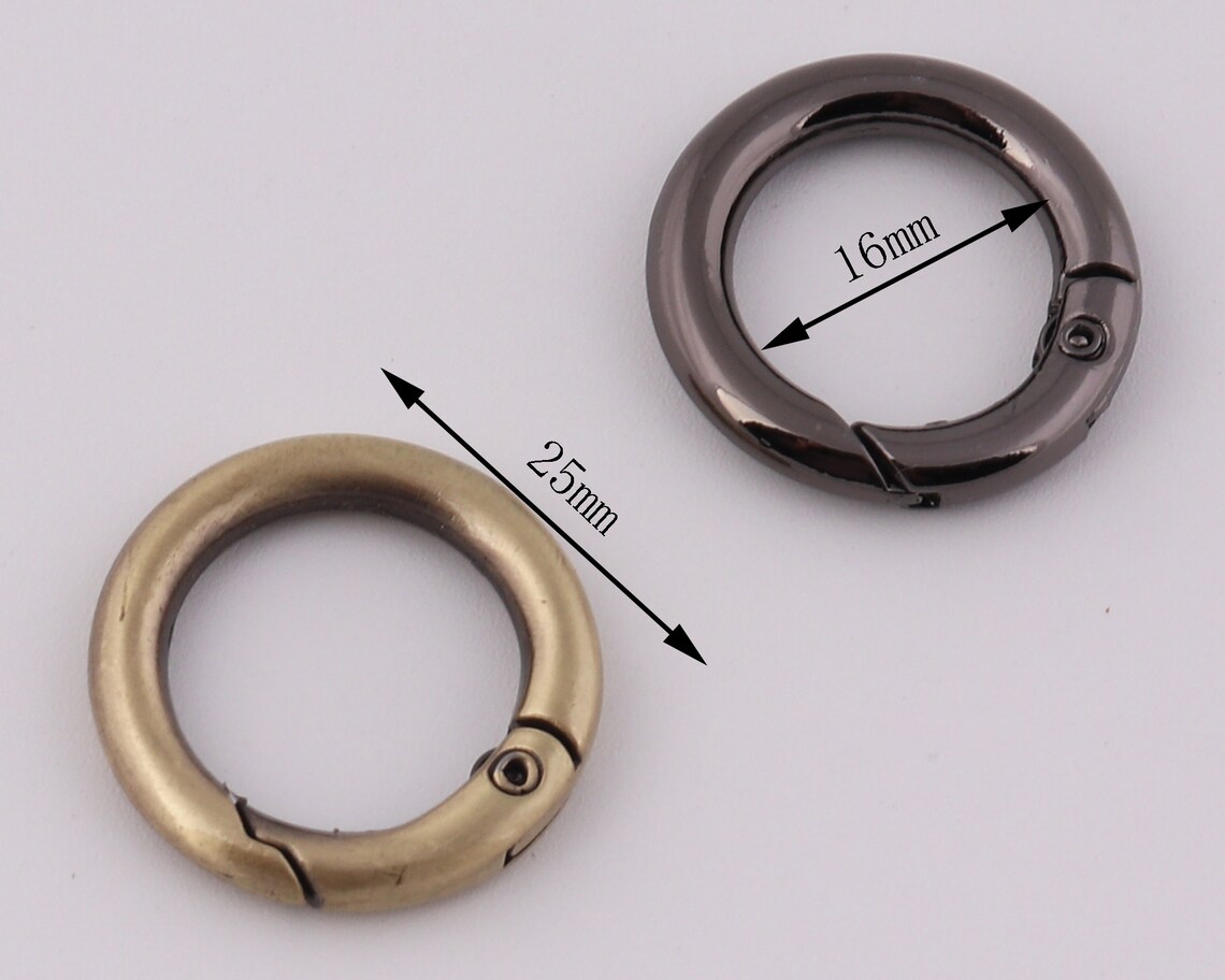 Runde Federschnallen 40 Mm – 5 Stück, Silber, Aus Zinklegierung, Für DIY, Schlüsselanhänger, Rucksäcke & Gürtel