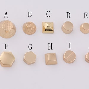 10mm-19mm Metall Portemonnaie Füße leicht gold Taschenschraube Fesseln Tasche Füßchen Schraubnieten Ledercraft Hardware-Lieferung 4-8 Stk/Pack