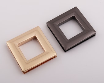 Occhielli in lega quadrata da 16 mm avvitare eyelet square grommet metal grommets per pelle artigianale 2-4-10 pcs
