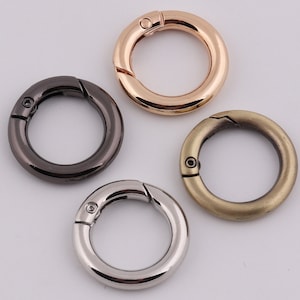 5/8&quot; (16mm Inner)  spring o ring clasps spring gate ring purse o ring round ring push gate snap hook 2-4-10pcs
