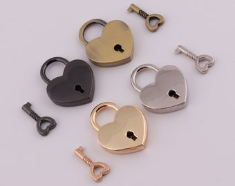 1-2-5 pcs heart shaped bag lock purse padlock purse twist lock metal lock turn lock purse hardware 39mm×30mm