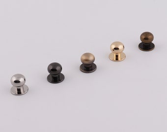 10 mm metal screw rivets round head screwed rivets leather rivet metal button screwback studs 10-20-30 sets