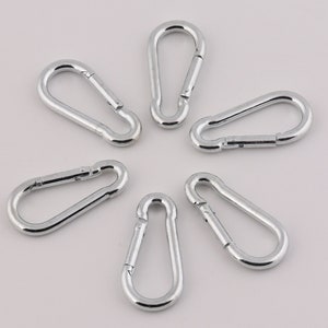 41mm×12mm iron carabiner load-bearing carabiner gated spring snap key chains shaped carabiner key chain 2-4-10pcs