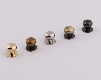 12 mm metal screw rivets round head screwed rivets leather rivet metal button screwback studs 10-20-30 sets