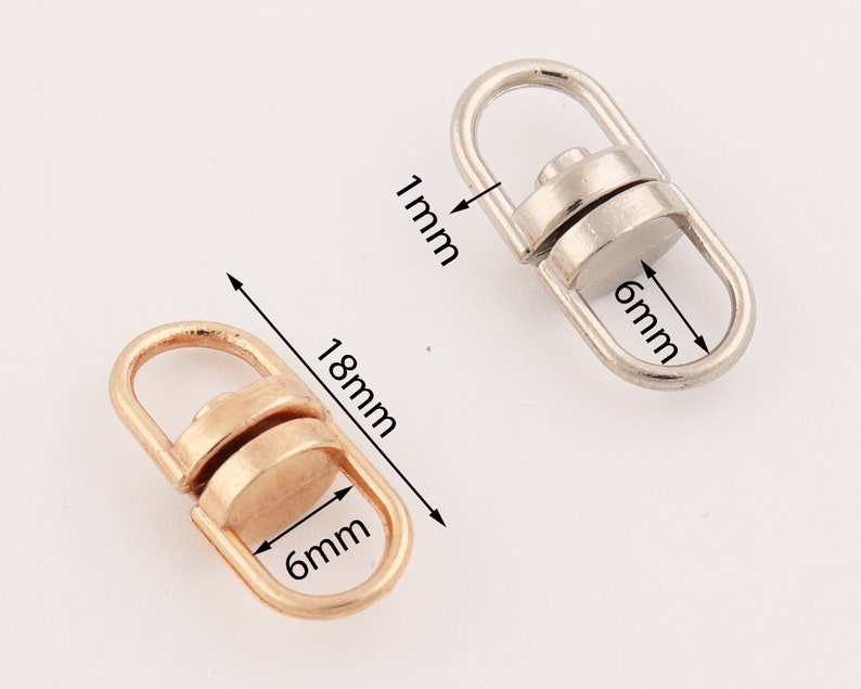 Keychain Inner Tube 10-20-50 Pcs (6mm Inner)360º Key Ring Connector Swivel Hooks Connector ...