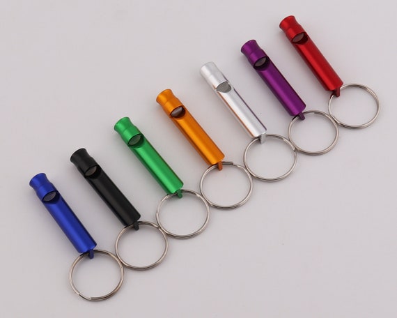 5 Pack Aluminum Alloy Survival Whistles With Keychain - 120dB Loud Emergency Whistle - View #6