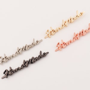 2-4-10-20Stk Roségold/Hellgold/Silber/schwarz handgemachte Metall Taschenetikett Handarbeit Handarbeit Buchstaben Metall Label Handtaschen Hardware