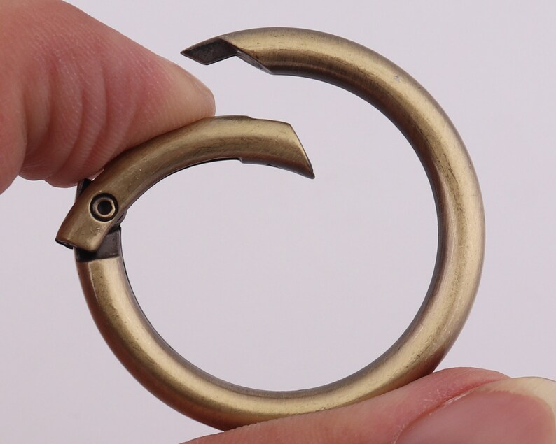 spring o ring clasps spring gate ring purse o ring round ring push gate snap hook 2-4-10pcs 1.25 32mm Inner