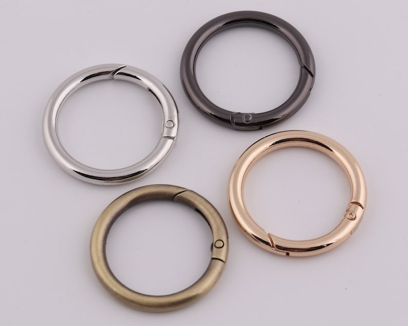 spring o ring clasps spring gate ring purse o ring round ring push gate snap hook 2-4-10pcs 1.25 32mm Inner