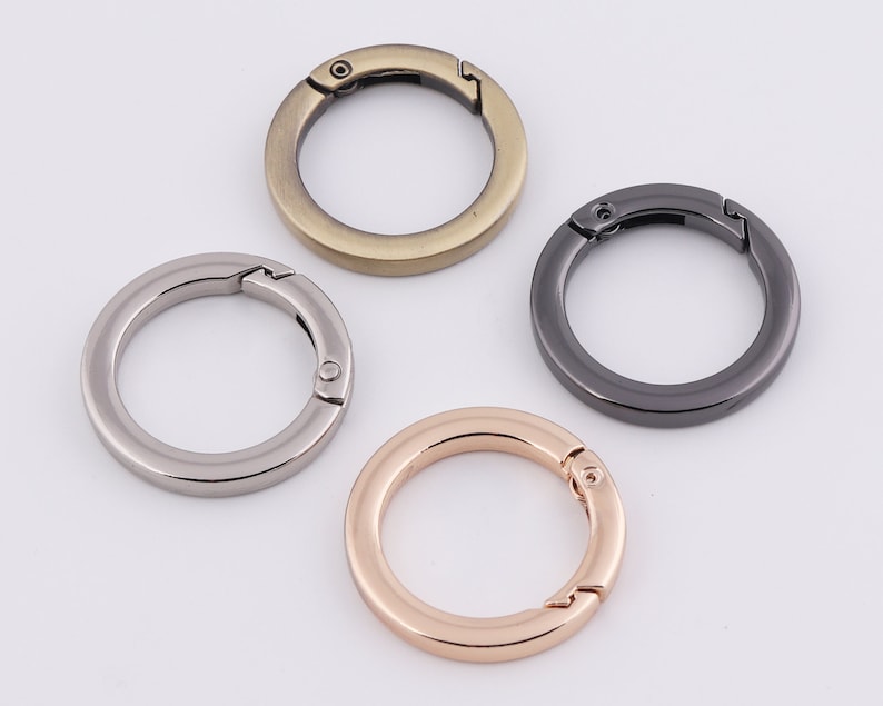 25mm Inner metal spring o ring clasps spring gate ring spring o ring clasp push gate snap hooks 2-4-10pcs 1