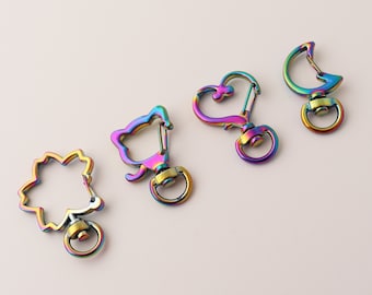 5-10-20 pcs big sakiura cat head heart shaped moon shape shaped trigger hook lobister swivel clasps,metal lobster clasps purse hardwlare
