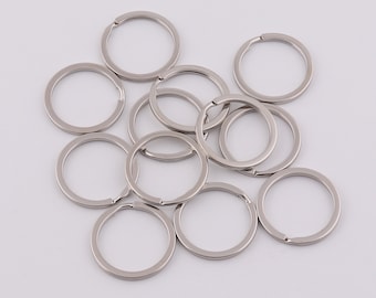 1" (25mm Inner) key ring with solid iron ring can open ring key connector link ring metal parts  key rings  5-10-20-50 pcs