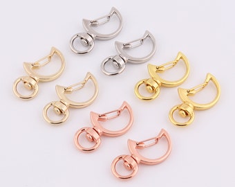 5-10-20 pcs moon shape swivel snap hook key chain swivel clasp cute clasp push gate swivel clasp  for purse hardware supplies