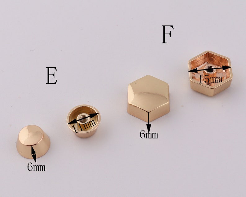 10mm19mm Metal Purse Feet Light Gold Bag Screw Shackles Bag Etsy