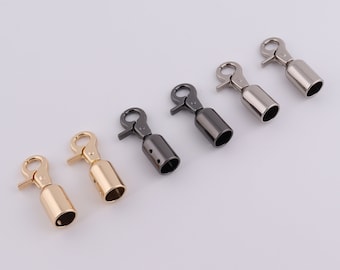 12mm*53mm metal swivel tassel cap clasp hook cord end stopper hook hanging tassel caps purse handle end 1-2-5 pcs
