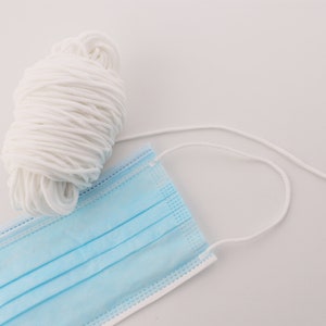 3mm outer round comfortable elastic band for ear loops white color round polyester elastic bands beads Jewelry sewing garment accessories