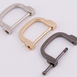1.25" (30mm Inner) screw shackle d rings horseshoe d ring metal u shape screw d buckles strap loop 2-4-10 pcs