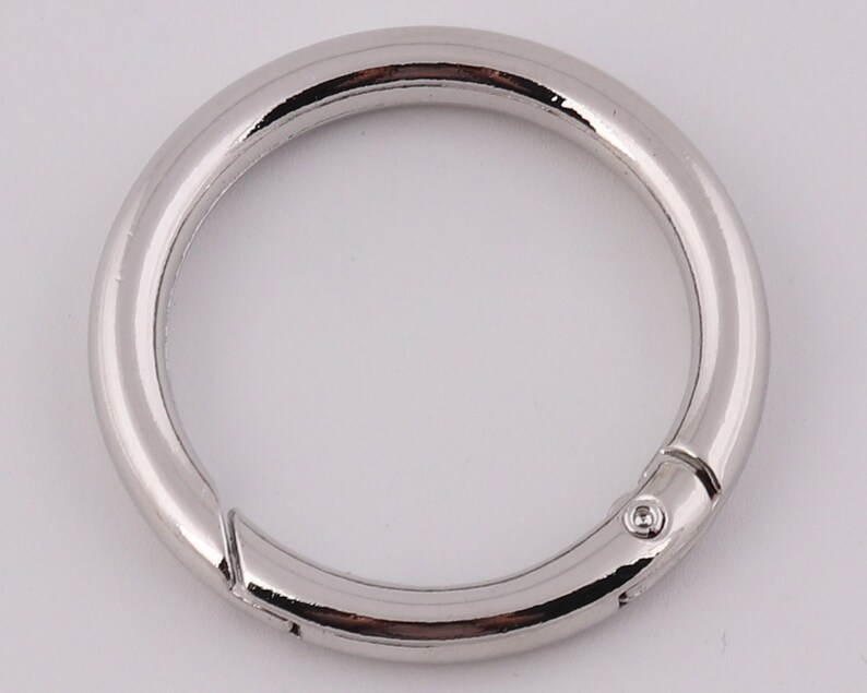 spring o ring clasps spring gate ring purse o ring round ring push gate snap hook 2-4-10pcs 1.25 32mm Inner