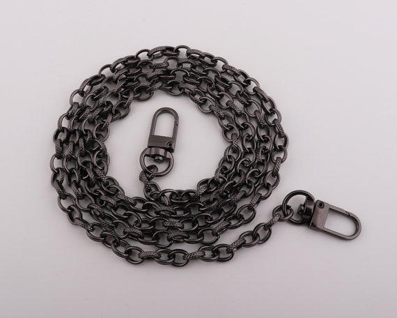 Cinghia a catena per borsa, 120 cm, catena in metallo, tracolla per borse, tracolla, catena, per borsa fai da te, borsa a tracolla, catena di ricambio (argento