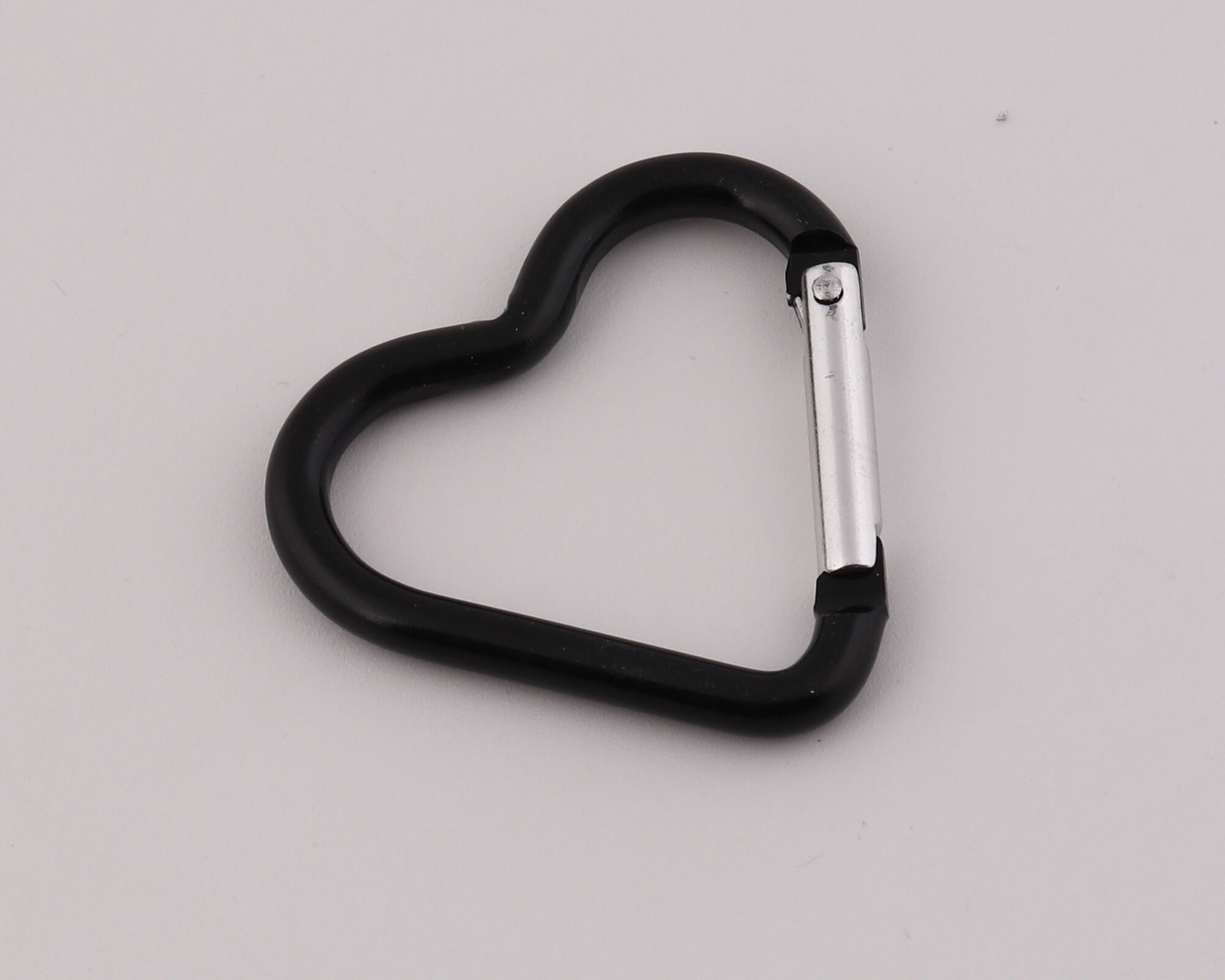 Heart Shaped Colours Alloy Carabiner Gated Spring Snap Key Chains