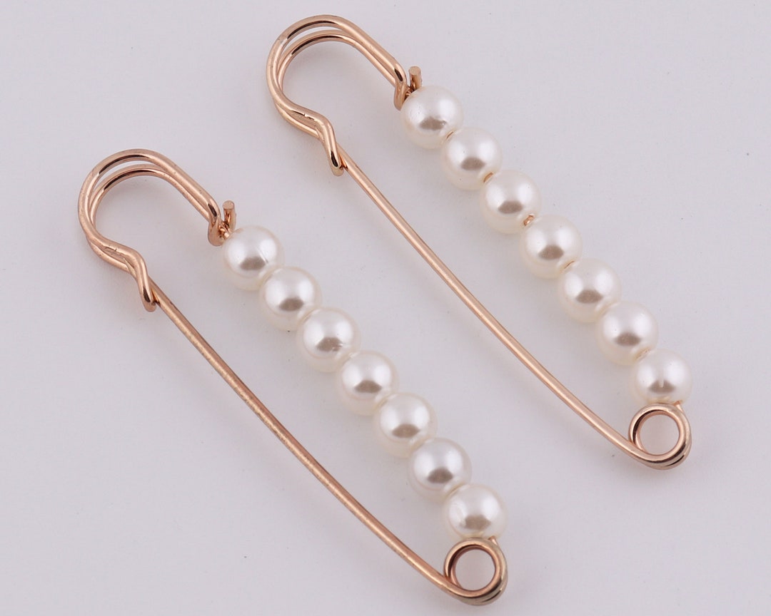 1 Pc 75mm11mm Pearl Safety Pin Pearl Brooch Pinshawl Etsy