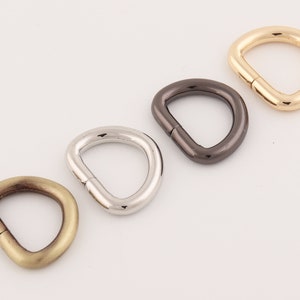 1/2" (13mm Inner) non welded dee ring metal d ring accessories purse d ring buckle strap rings bag hardware  2-4-10pcs