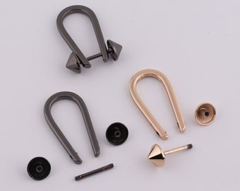 3/8 "(10mm Inner) Bagage riem connector afneembare d ring metaal u vorm schroef d gespen voor lederen ambachtelijke portemonnee sleutelhanger 2-4-10 PC