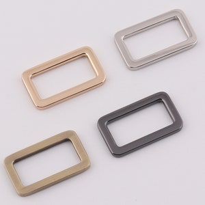 1" (25mm Inner) metal rectangle buckle rectangular rings purse strap buckle flat rectangle ring bag hardware 2-4-10 pcs