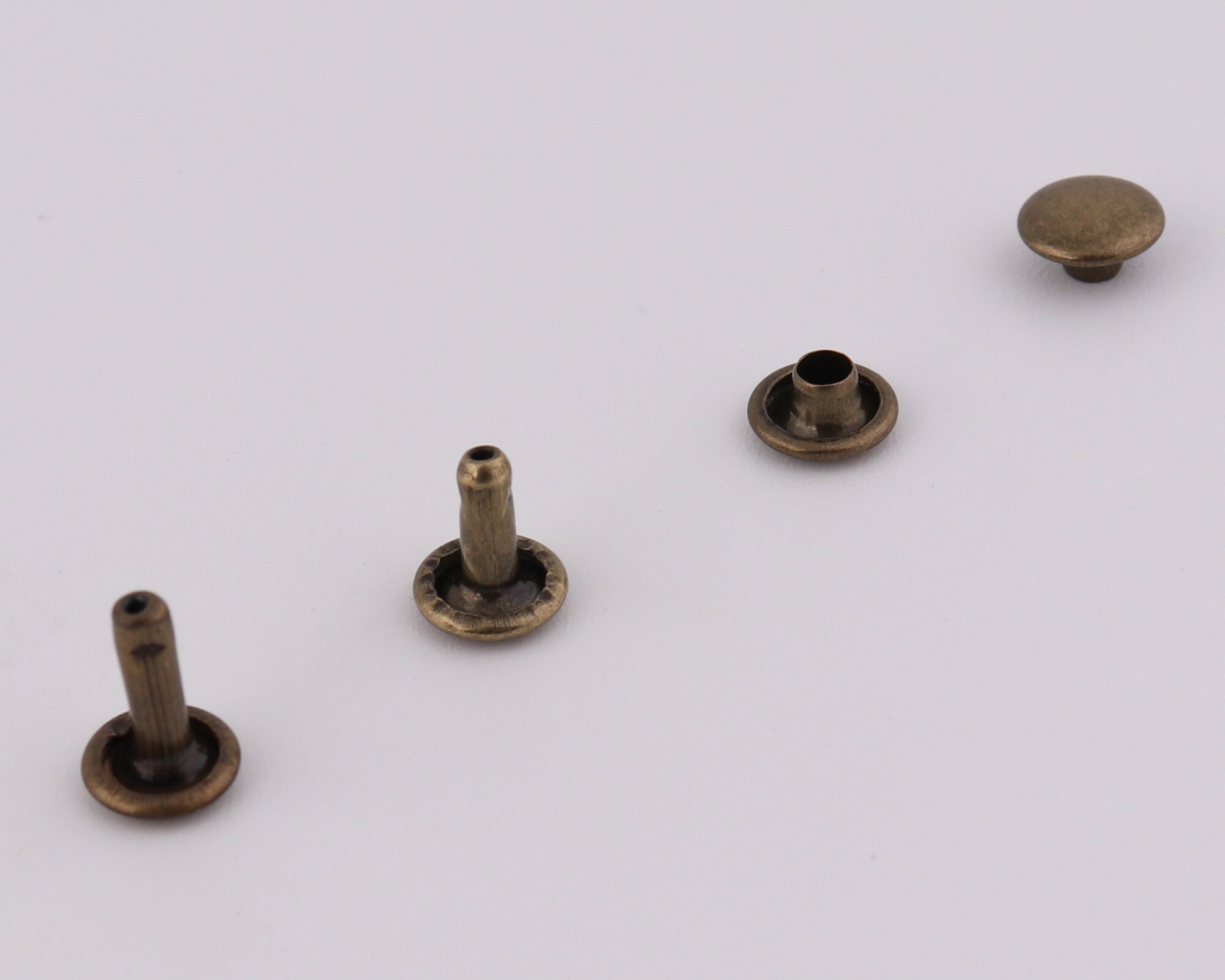 7×8mm 7×10mm Metal Rivets Double Cap Round Rivets Flat Rivets Leather ...