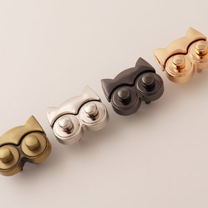 1-2-5 pcs owl bag lock purse metal lock  large snap lock handbag lock purse hardware 39mm×32mm