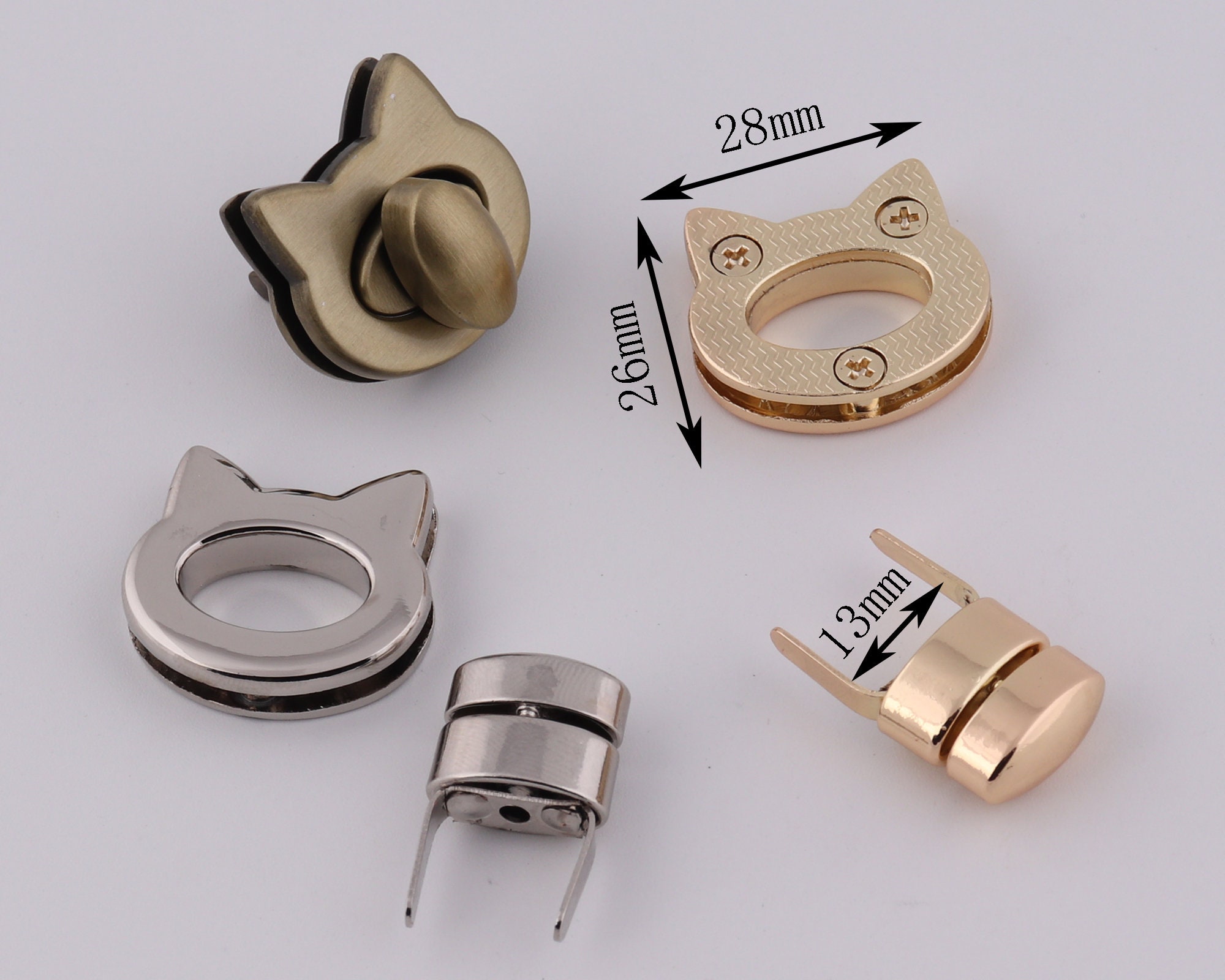 125 Pcs Cat Bag Lock Purse Twist Lock Metal Lock Turn Lock Etsy