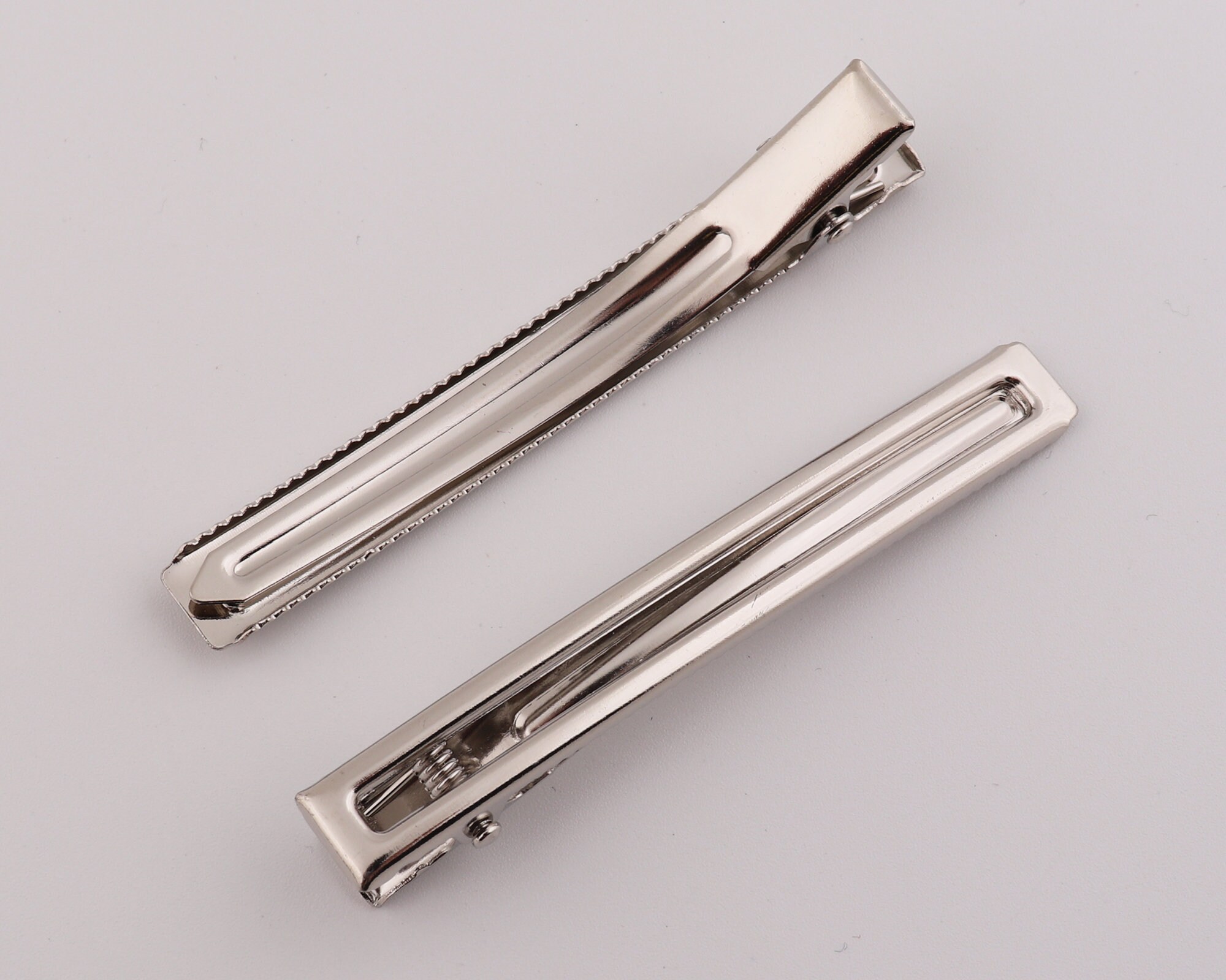 Silver hair alligator clips hair accessory blanks hair Etsy