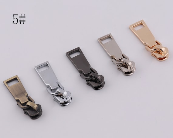 Four #5 Rounded Rectangle Zipper Pulls Gunmetal Four #5 Rounded Rectangle Zipper Pulls Gunmetal