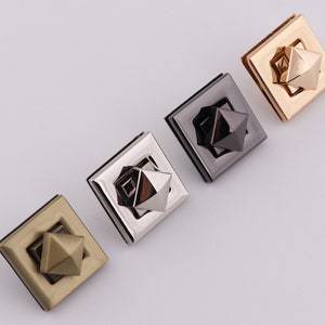 1-2-5 pcs (31mm length) square bag lock purse twist lock metal lock turn lock purse lock purse hardware